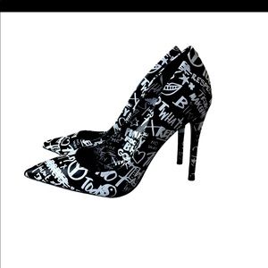 Aldo Black and White Heels